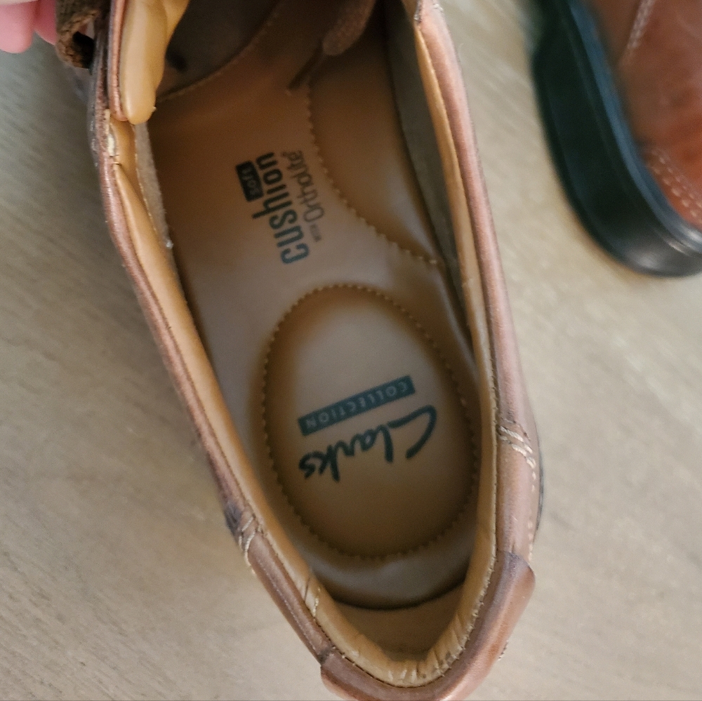 Clarks Men's Brown Leather Shoes - Picture 6 of 11
